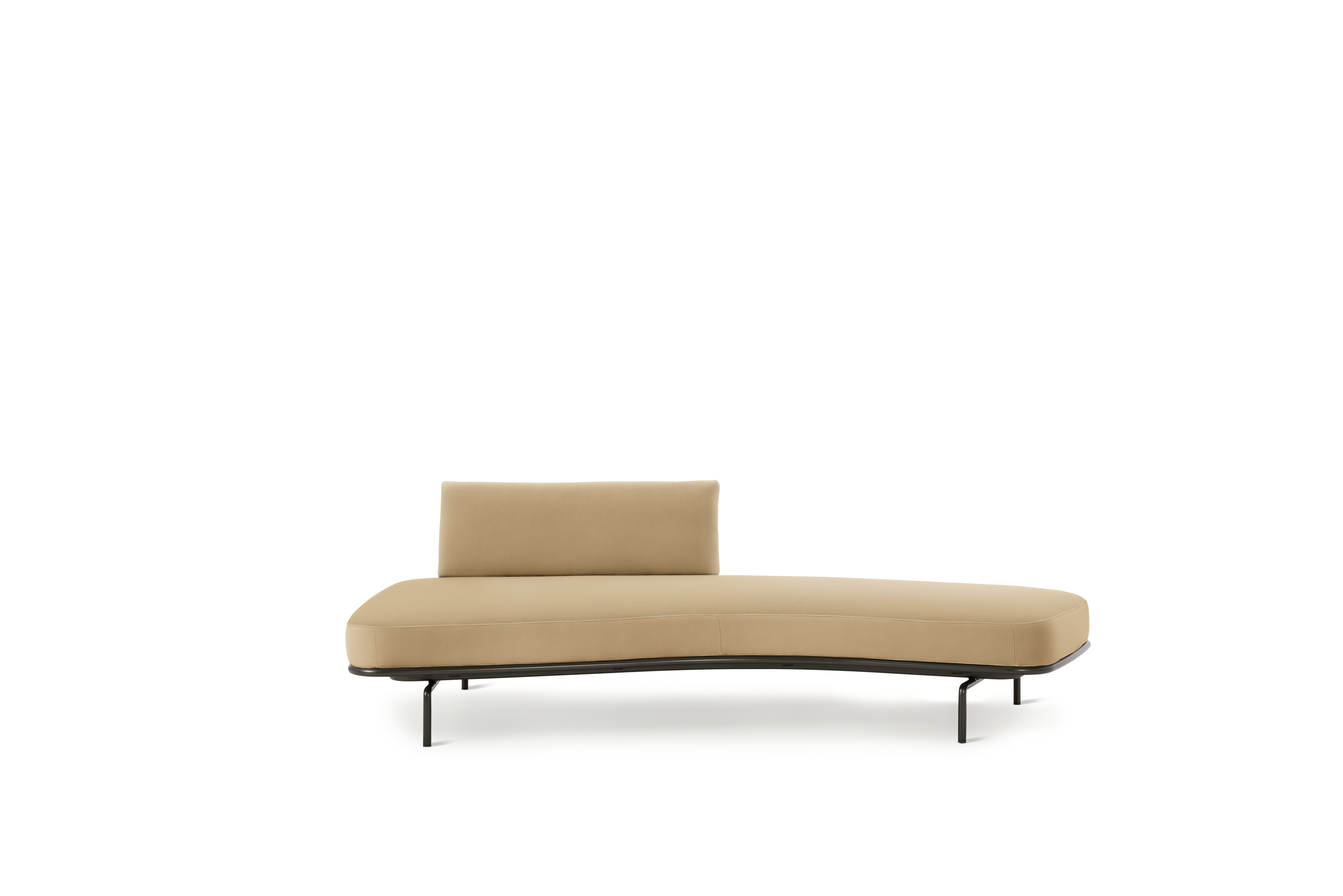 Panoramic Sofa - Right ,  Single Large,  Hopsack,  Stucco,  Charcoal