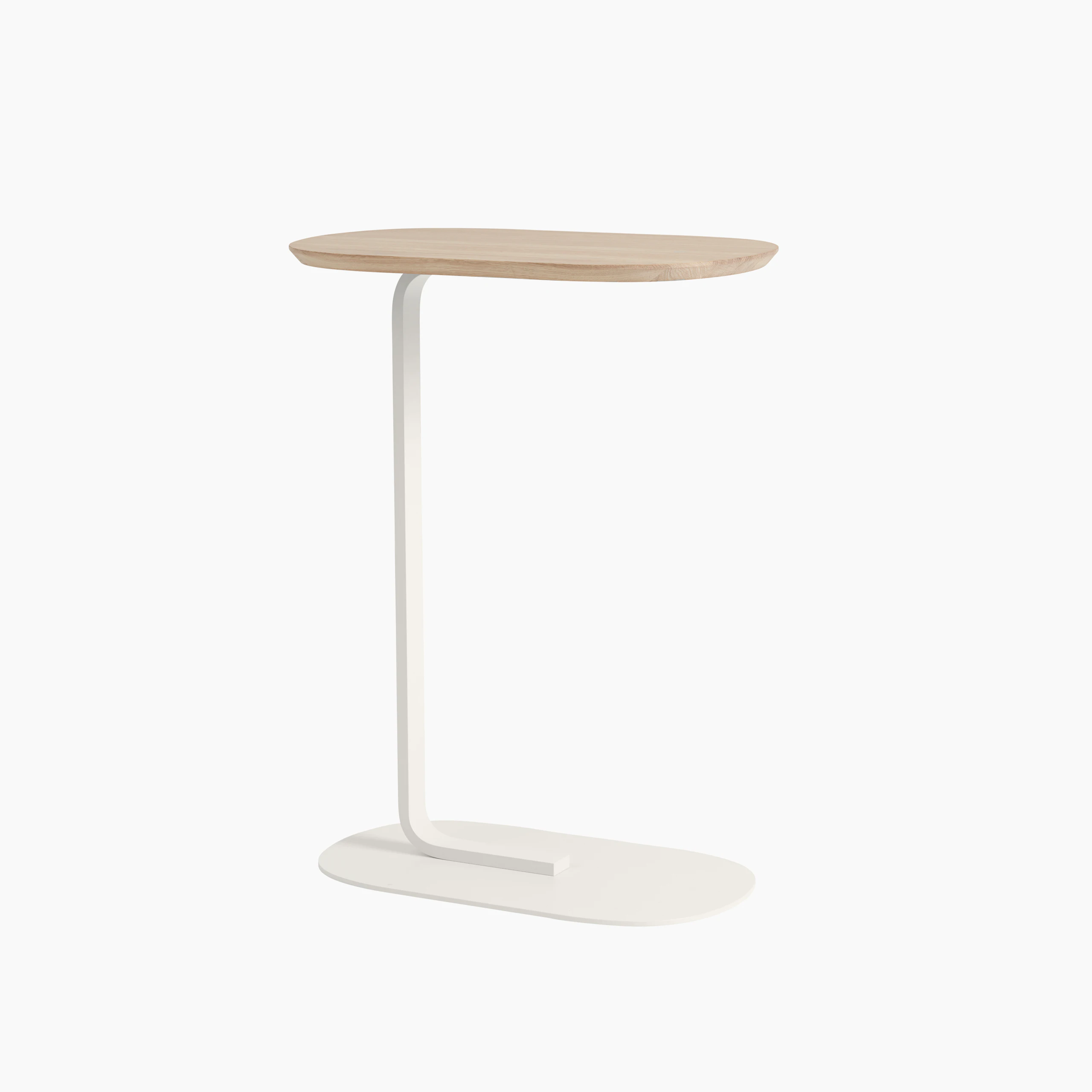 Relate side table h73 solid oak off white Muuto 5000x5000 hi res