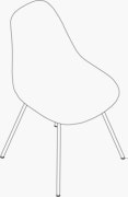 Eames Molded Fiberglass Side Chair 15 4-Leg Base