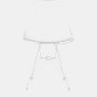 Eames Wire Chair Outdoor with white finish and wire base.