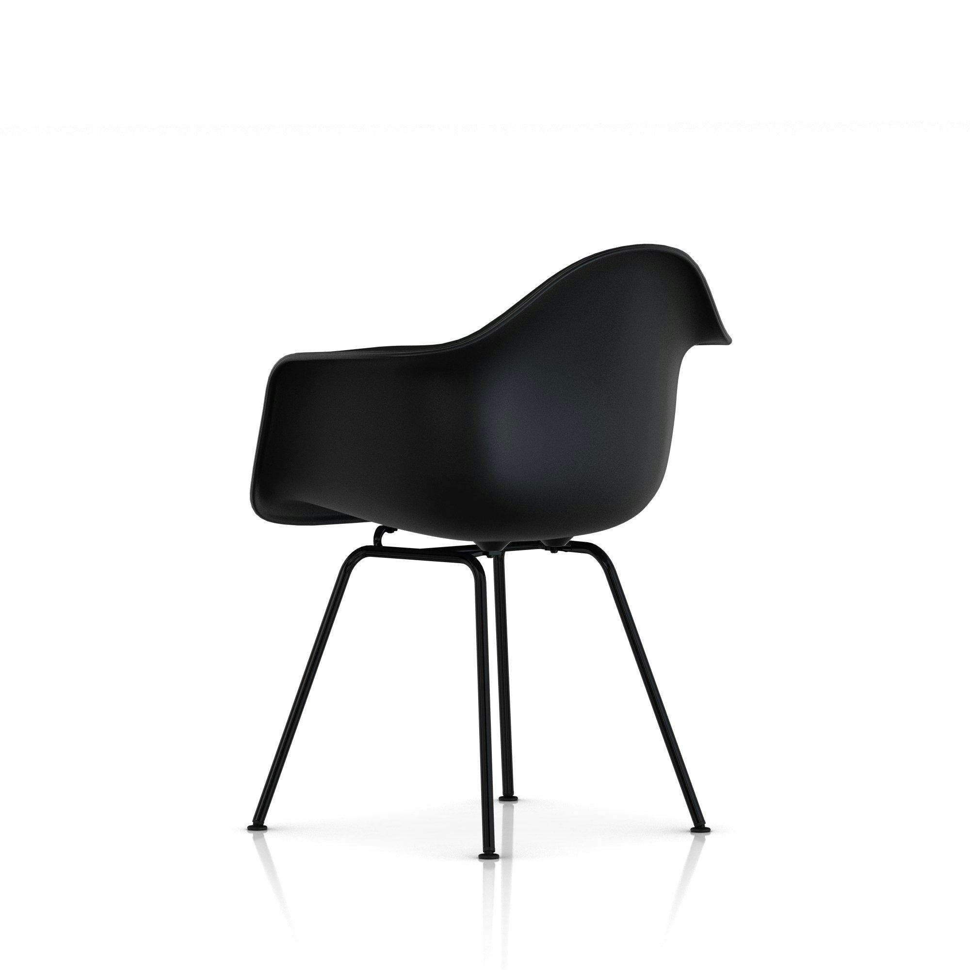 Eames Upholstered Molded Plastic Armchair - 4-Leg Base
