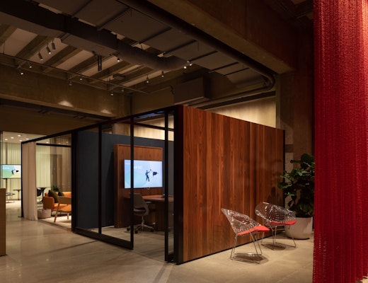 Washington D.C. Showroom | Bertoia Diamond Chair harry bertoia diamond chair ollo with shell back cover lounge chair outline sofa restore basket muuto pebble rug washington dc showroom Rockwell Unscripted Creative Wall