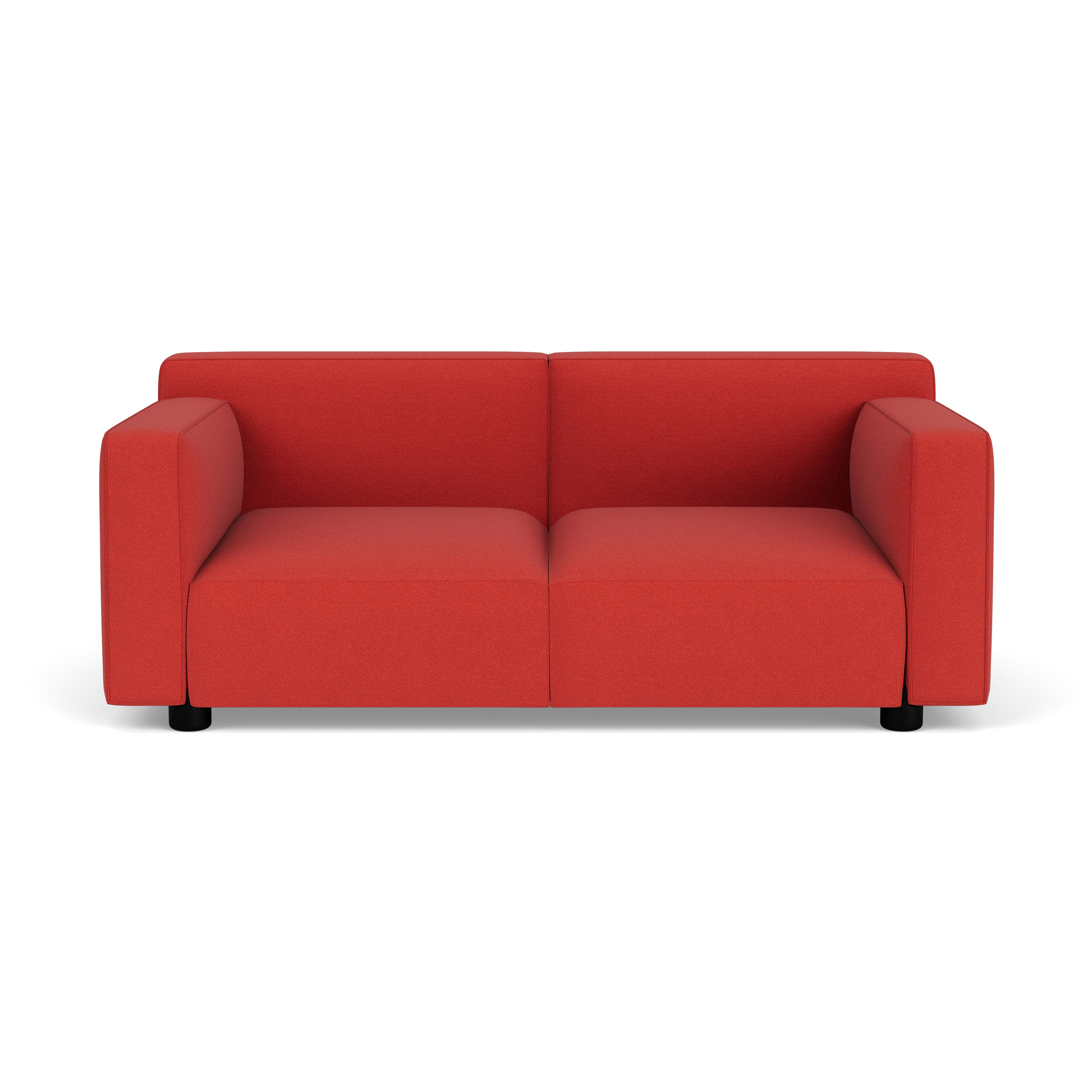 Barber Osgerby Sofa - Two Seater, Classic Boucle, Fiery, Jet Black