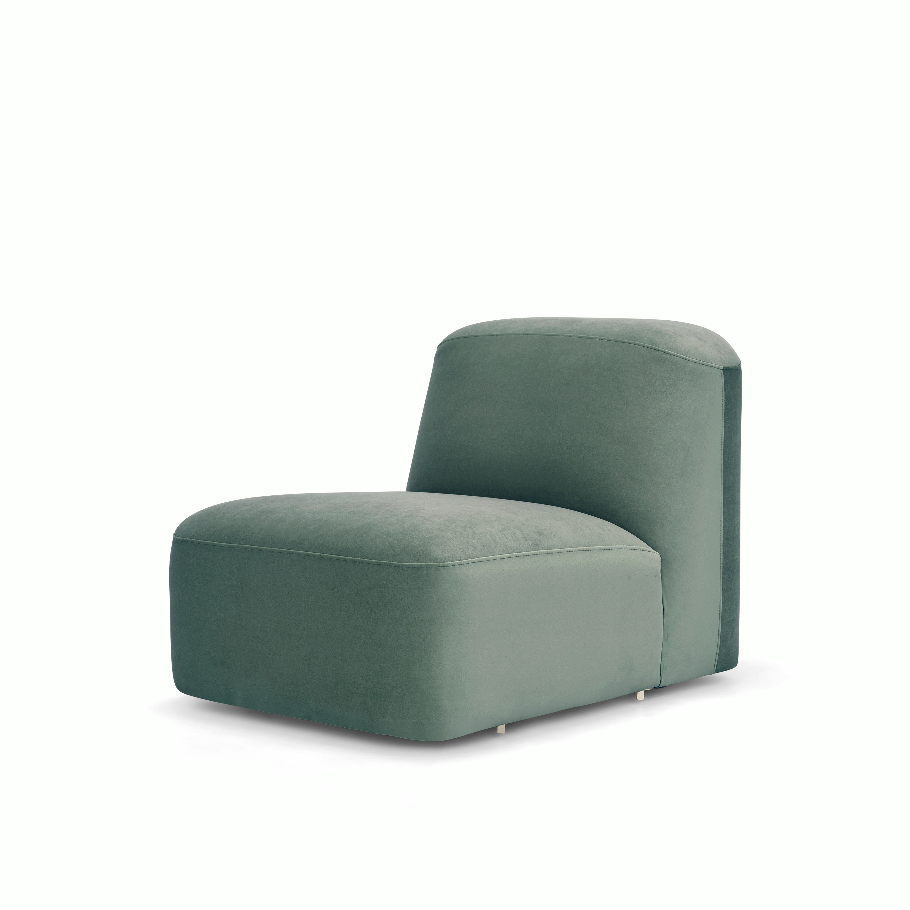 Muse Armless Single Seater, Velvet Agave