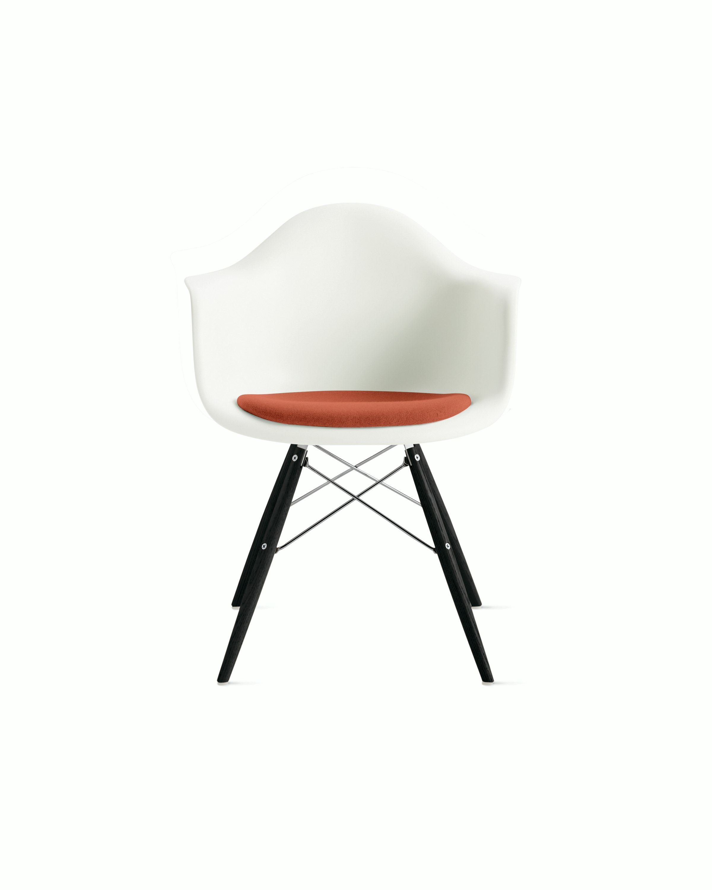 Eames Molded Plastic Armchair with Seat Pad
