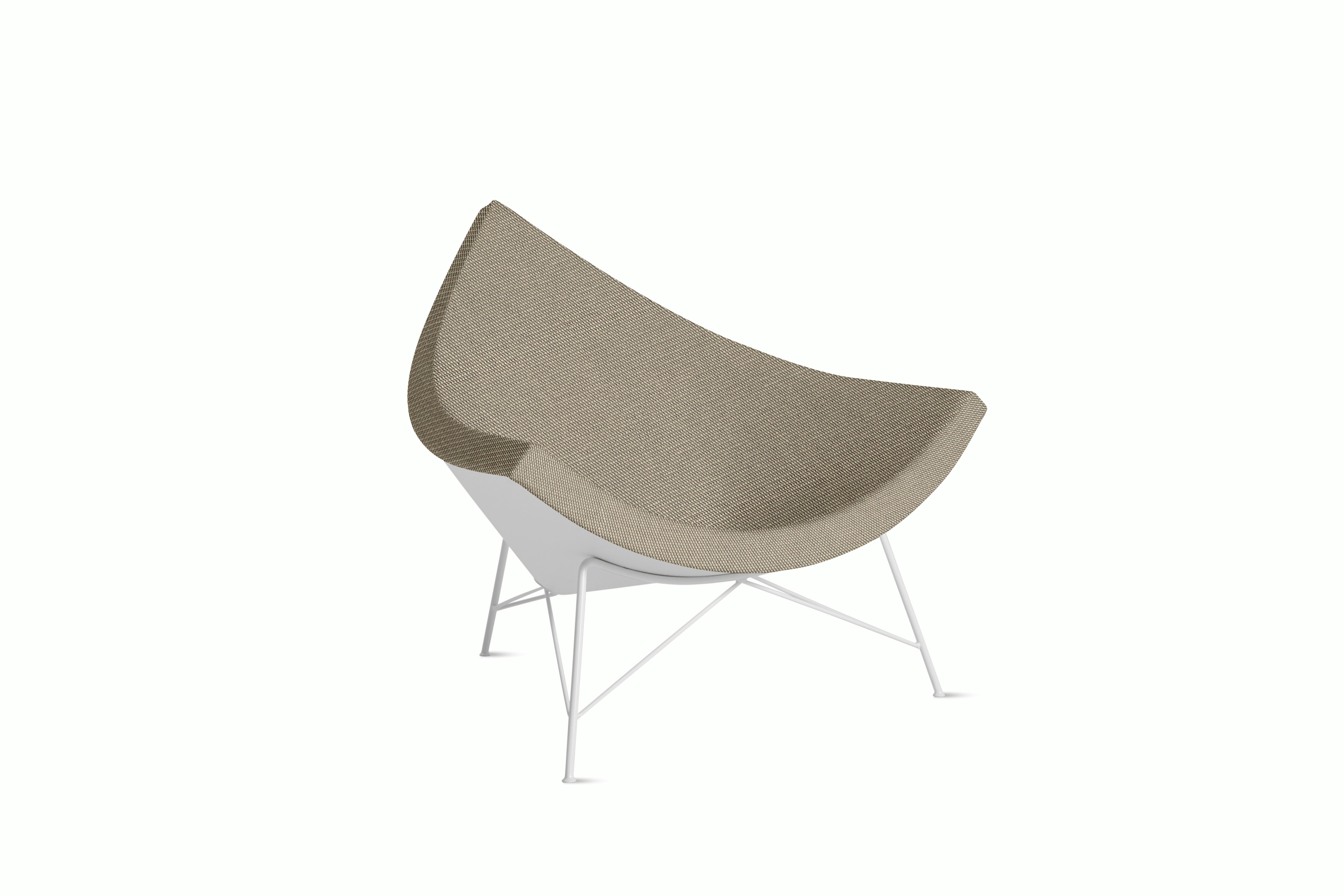 Nelson Coconut Chair in Isa Bashful with White Base