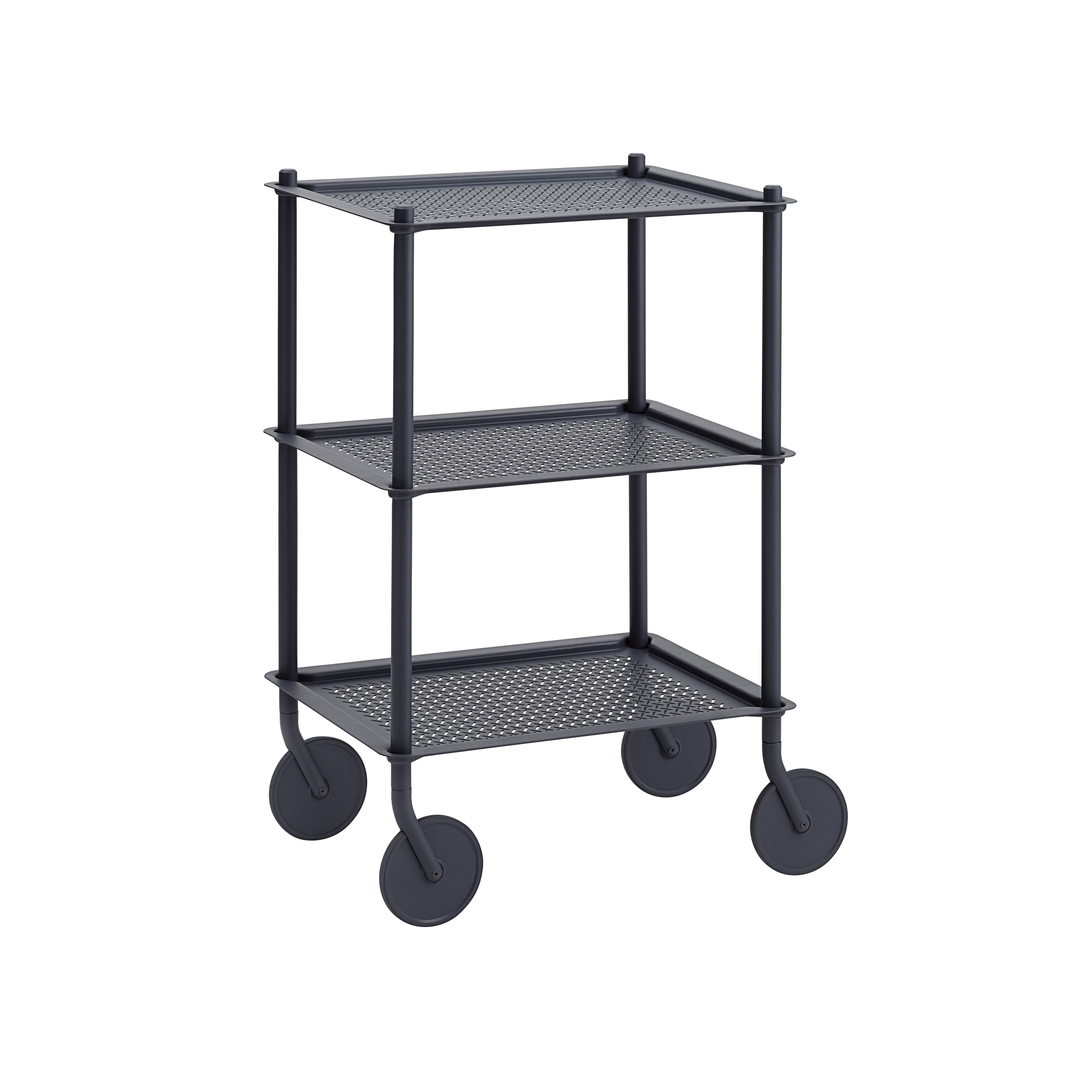 Flow Trolley - Three Shelves, Blue Grey