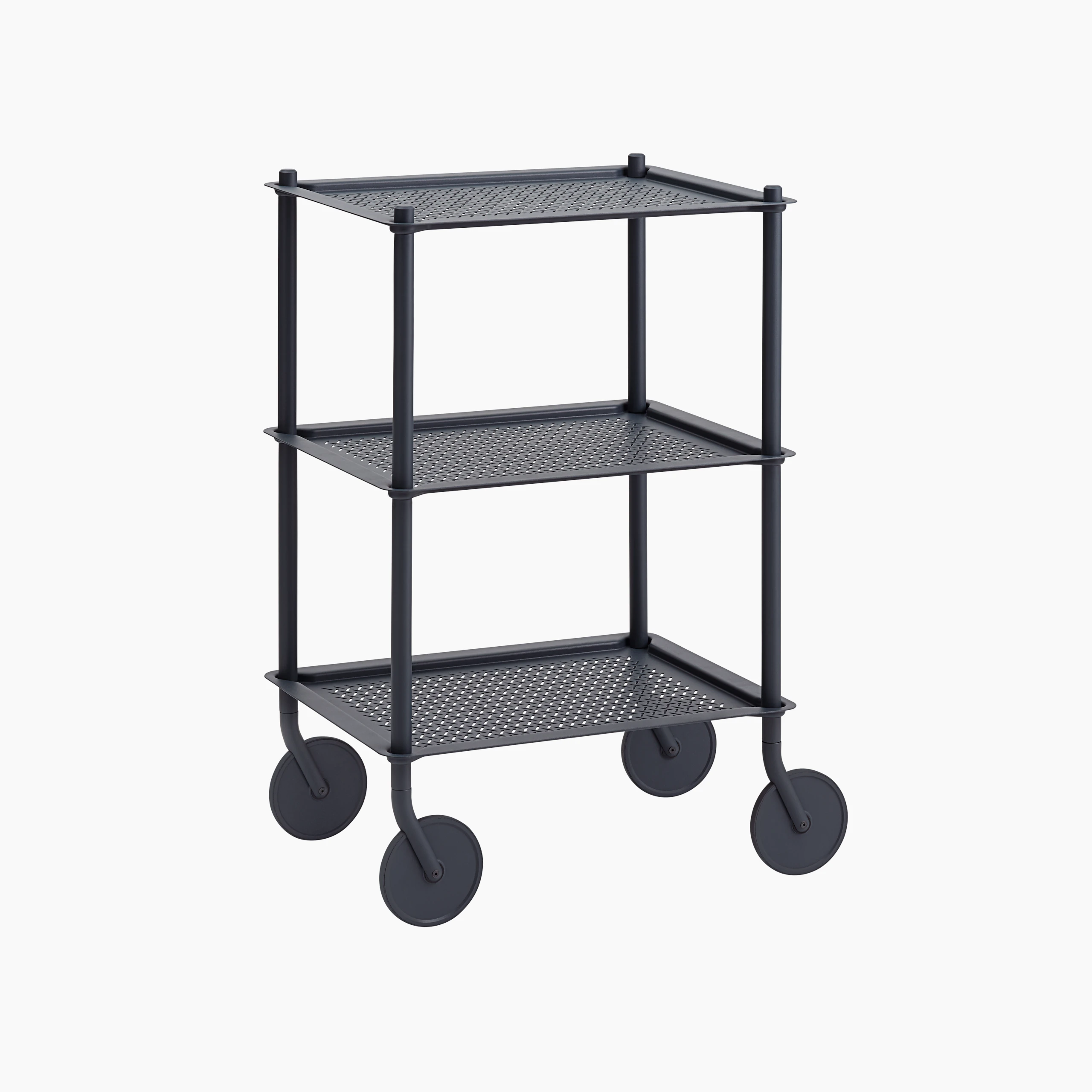 Flow Trolley - Three Shelves, Blue Grey