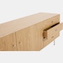 Loop Media Unit,  oak,  chrome