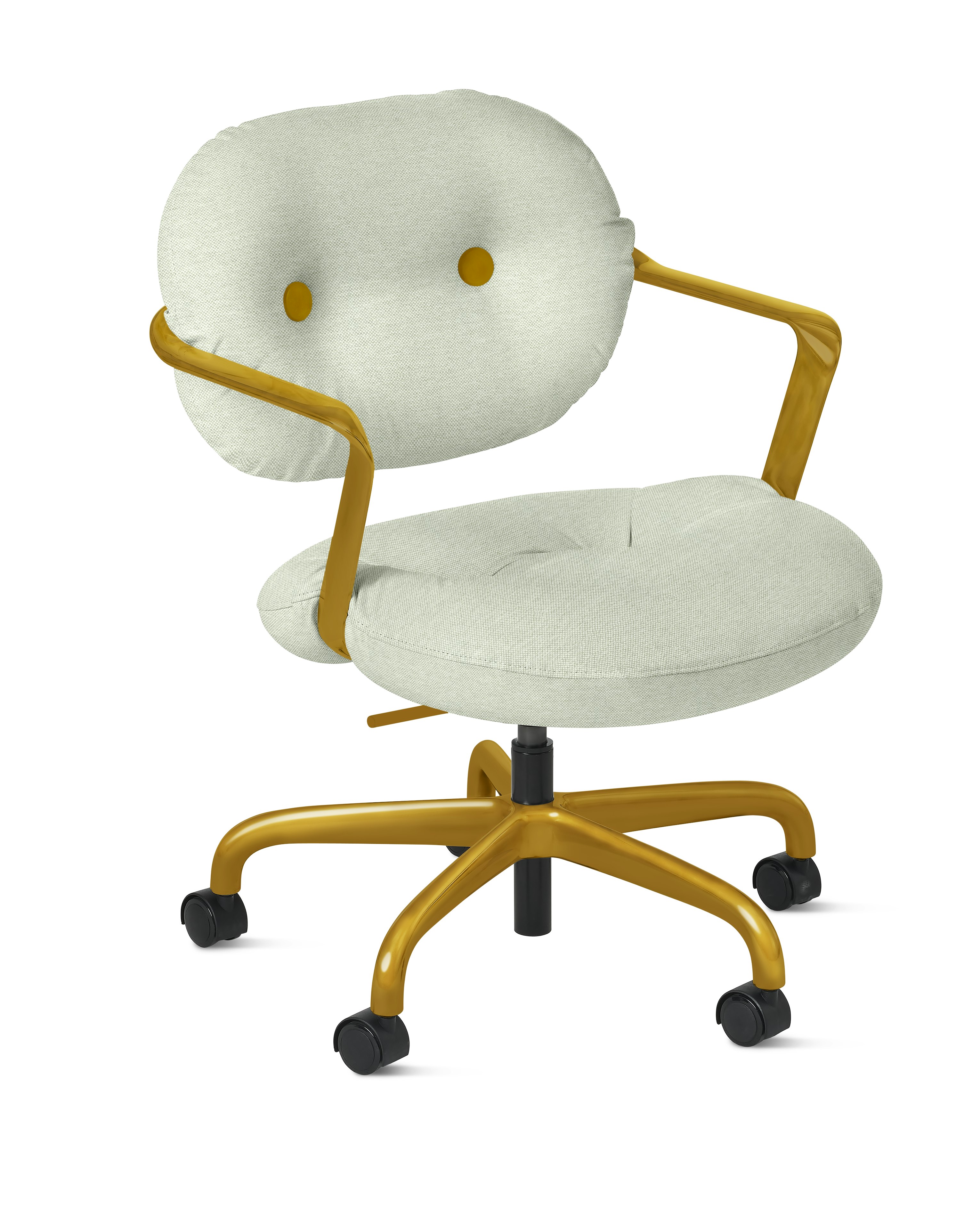 Morrison Hannah Task Chair - With Arms,  Crossroad,  Gravel,  Saffron,  Soft Caster FSC Certified