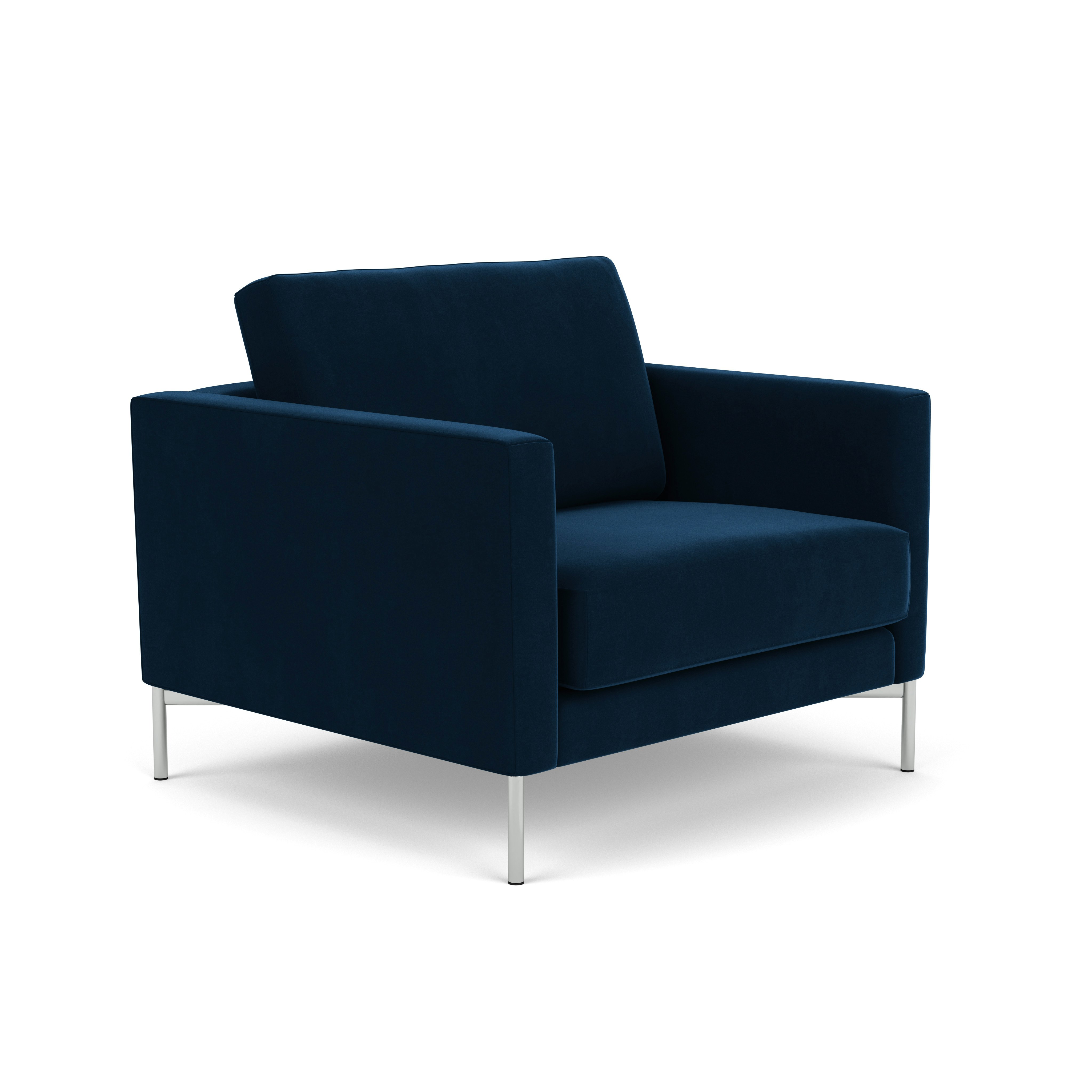 Divina Lounge Chair - Standard,  Knoll Velvet,  Aviator