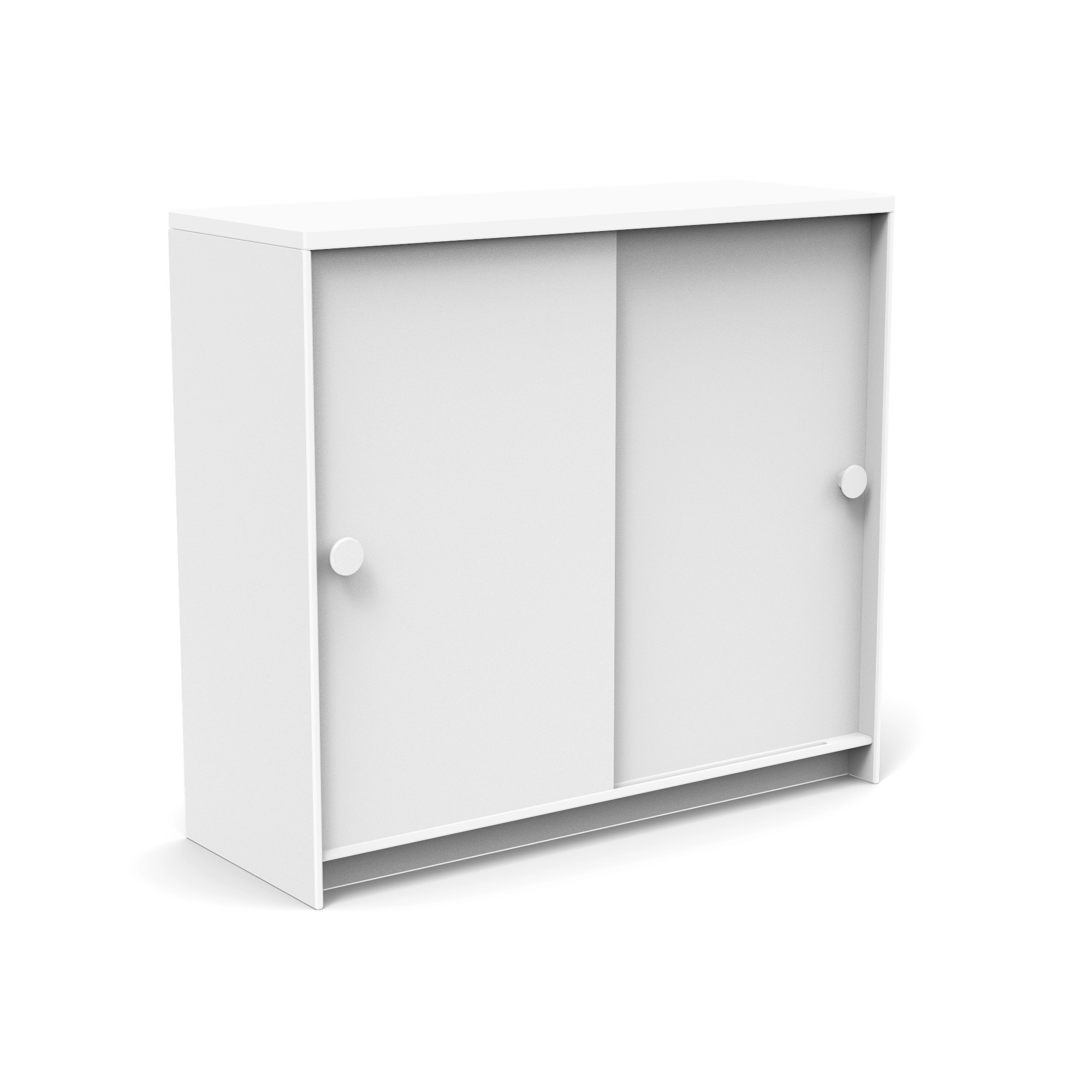 Slider Storage Cabinet - White