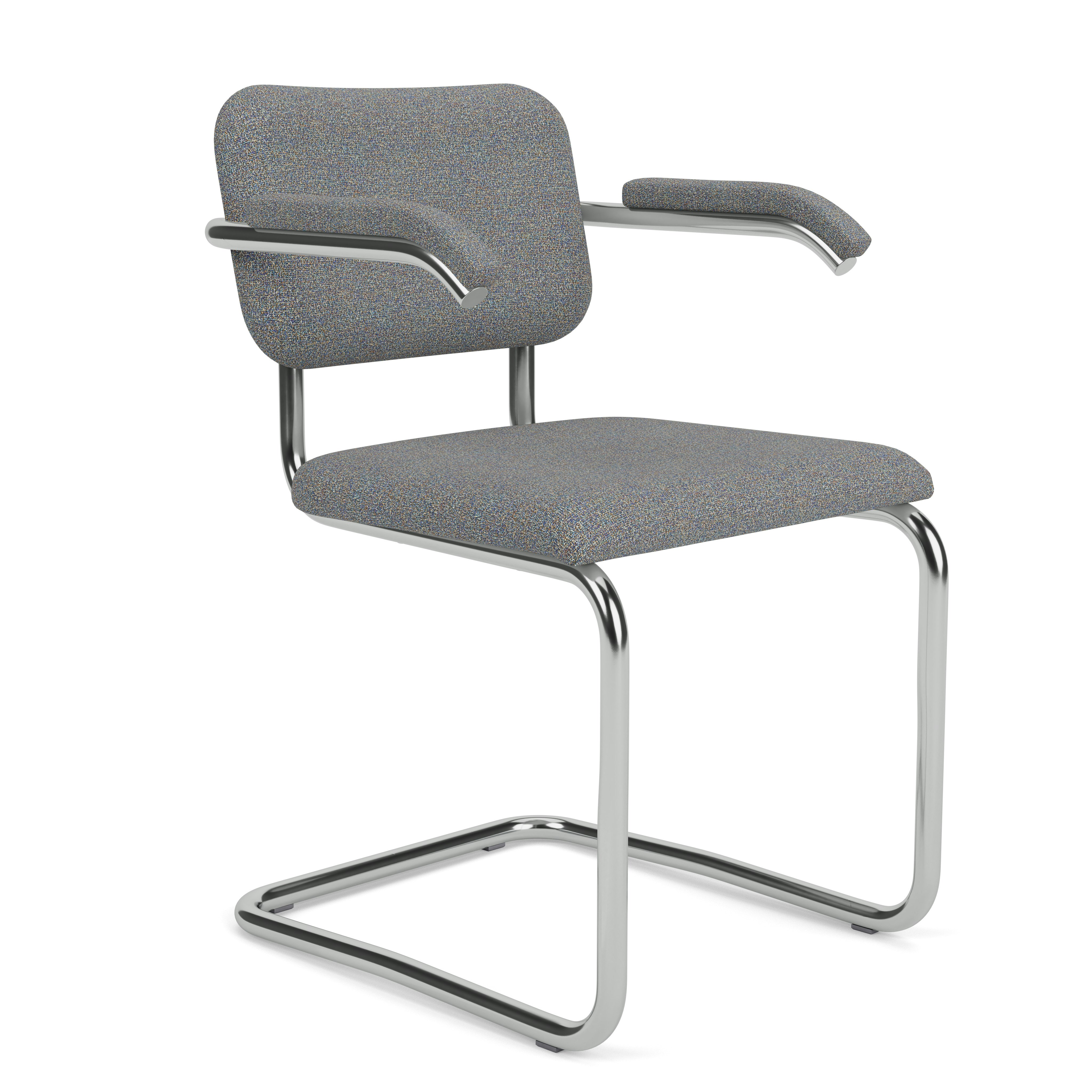 Cesca Upholstered Chair - Armchair, Fully Upholstered, Tempest, Aurora