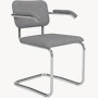 Cesca Upholstered Chair - Armchair, Fully Upholstered, Tempest, Aurora