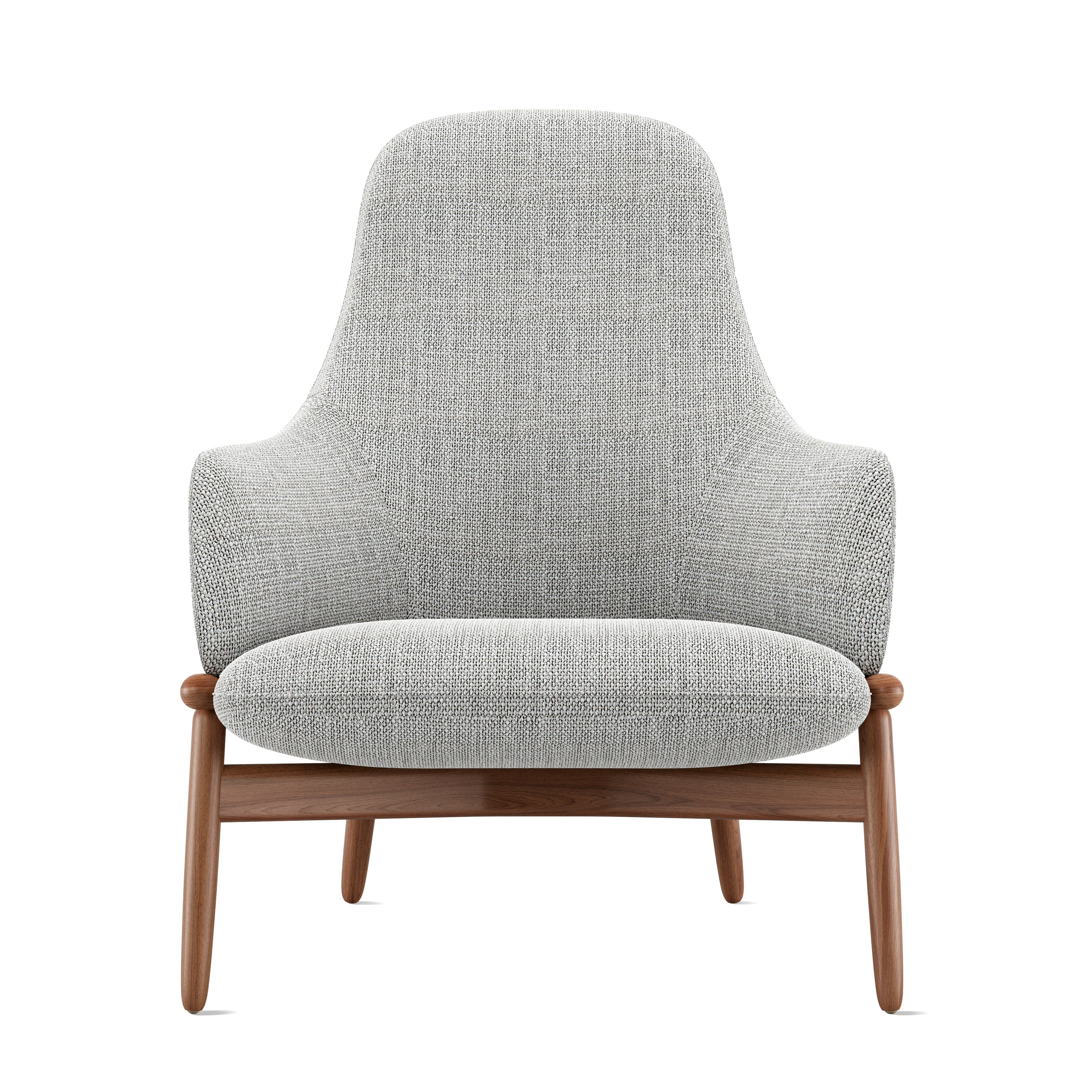 ReFrame Lounge Chair - High Back,  Capri,  Silver,  Walnut