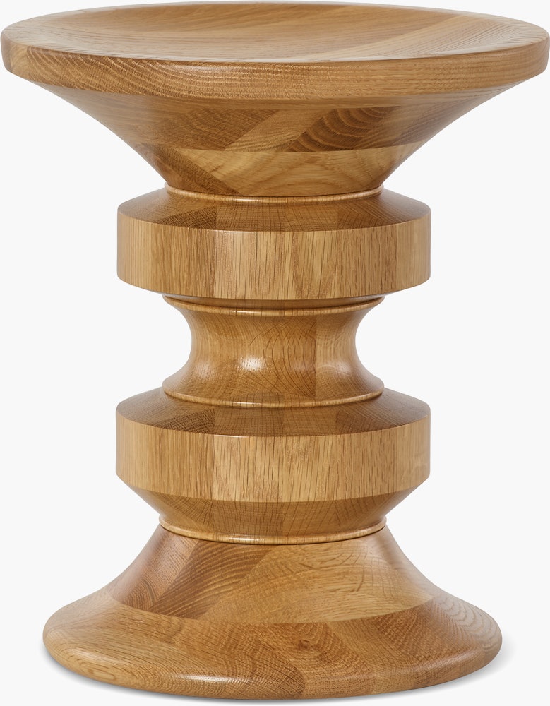 White Oak Eames Turned Stool in Shape D