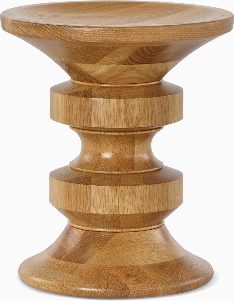 White Oak Eames Turned Stool in Shape D