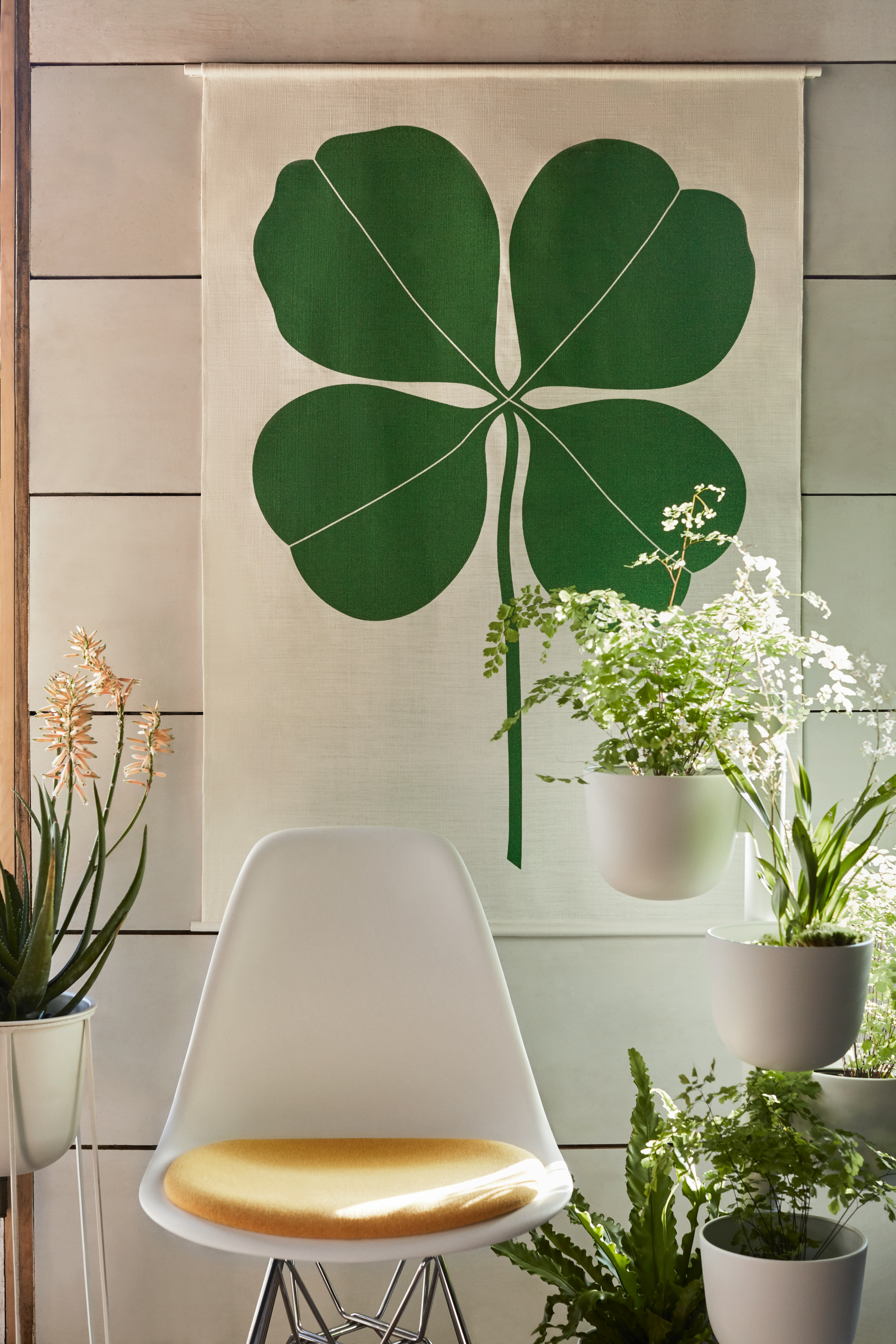 Eames Molded Plastic Side Chair with Seat Pad