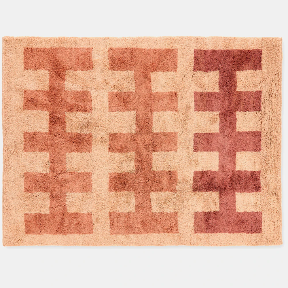 Fences Wool Moroccan Rug, Desert Rose – Design Within Reach