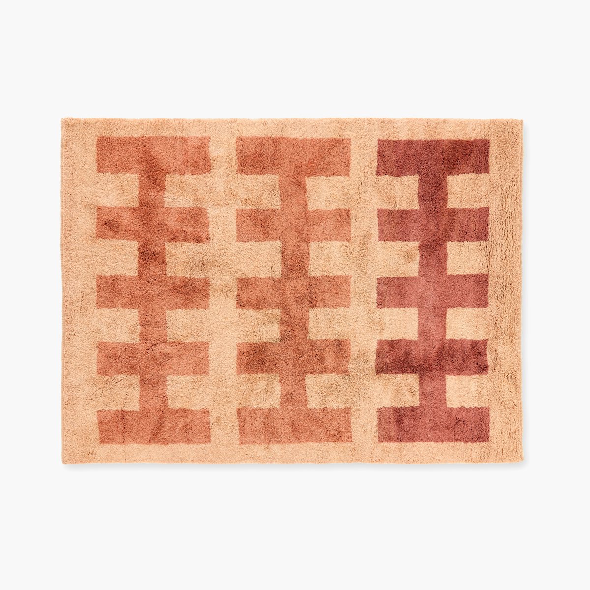 Fences Wool Moroccan Rug Fences Wool Moroccan Rug, Desert Rose