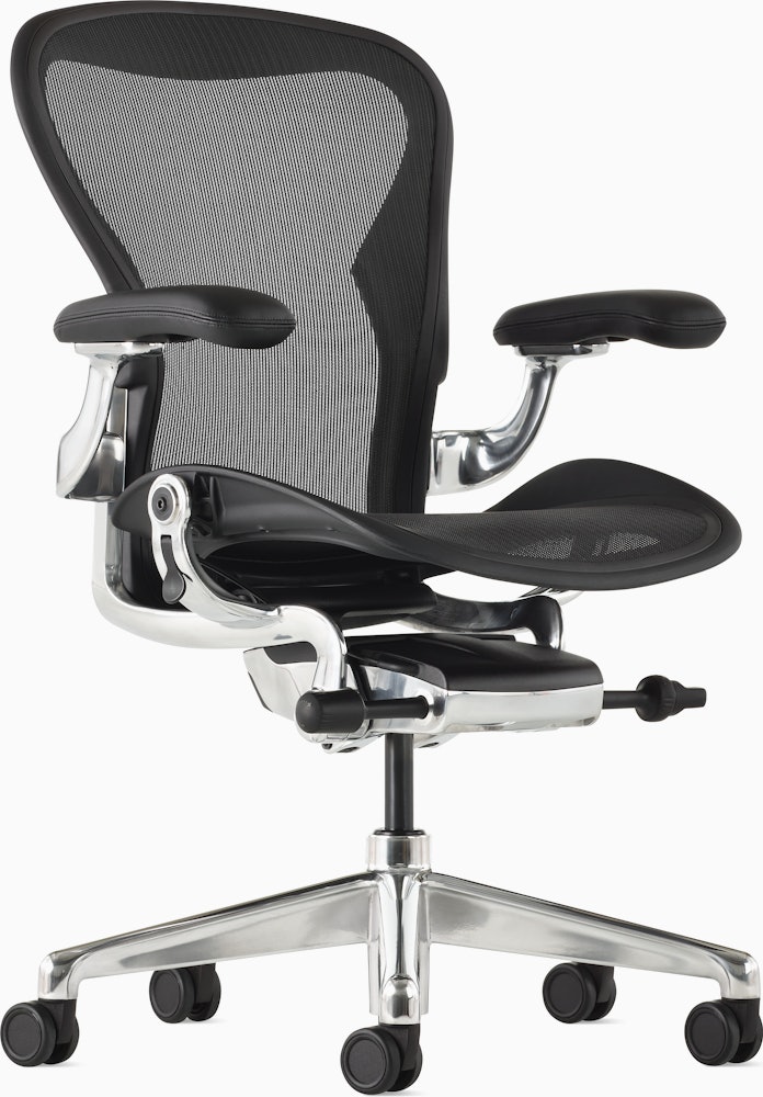 Aeron Onyx, basic back support, with  tilt limiter and fixed arms