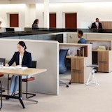 Efficient Planning with Dividends Horizon and Anchor Storage laminate fronts wood grain laminate cubby media enclave add up glass slatwall meeting table media enclave desktop stacker piton stool barber osgerby task chair