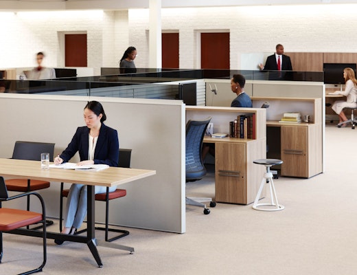 Efficient Planning with Dividends Horizon and Anchor Storage laminate fronts wood grain laminate cubby media enclave add up glass slatwall meeting table media enclave desktop stacker piton stool barber osgerby task chair