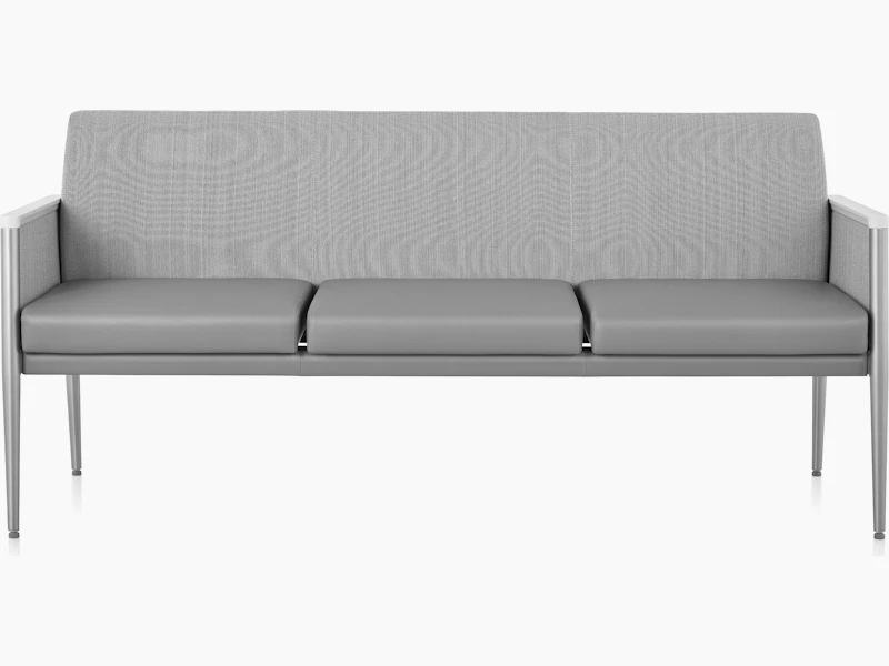 Front view of Palisade Multiple seating on white sweep.