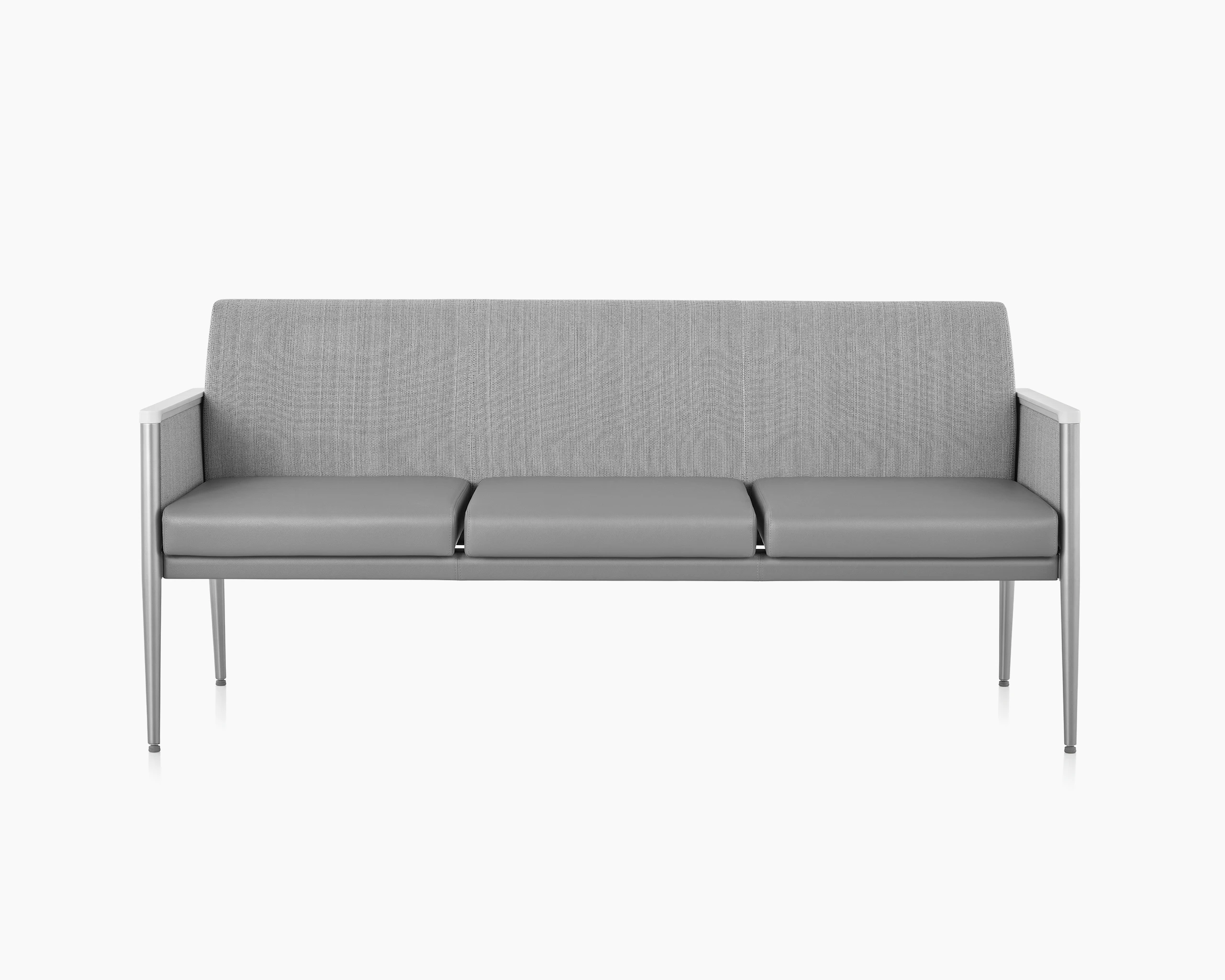 Front view of Palisade Multiple seating on white sweep.