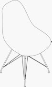 Eames Molded Fiberglass Side Chair 14 Wire Base