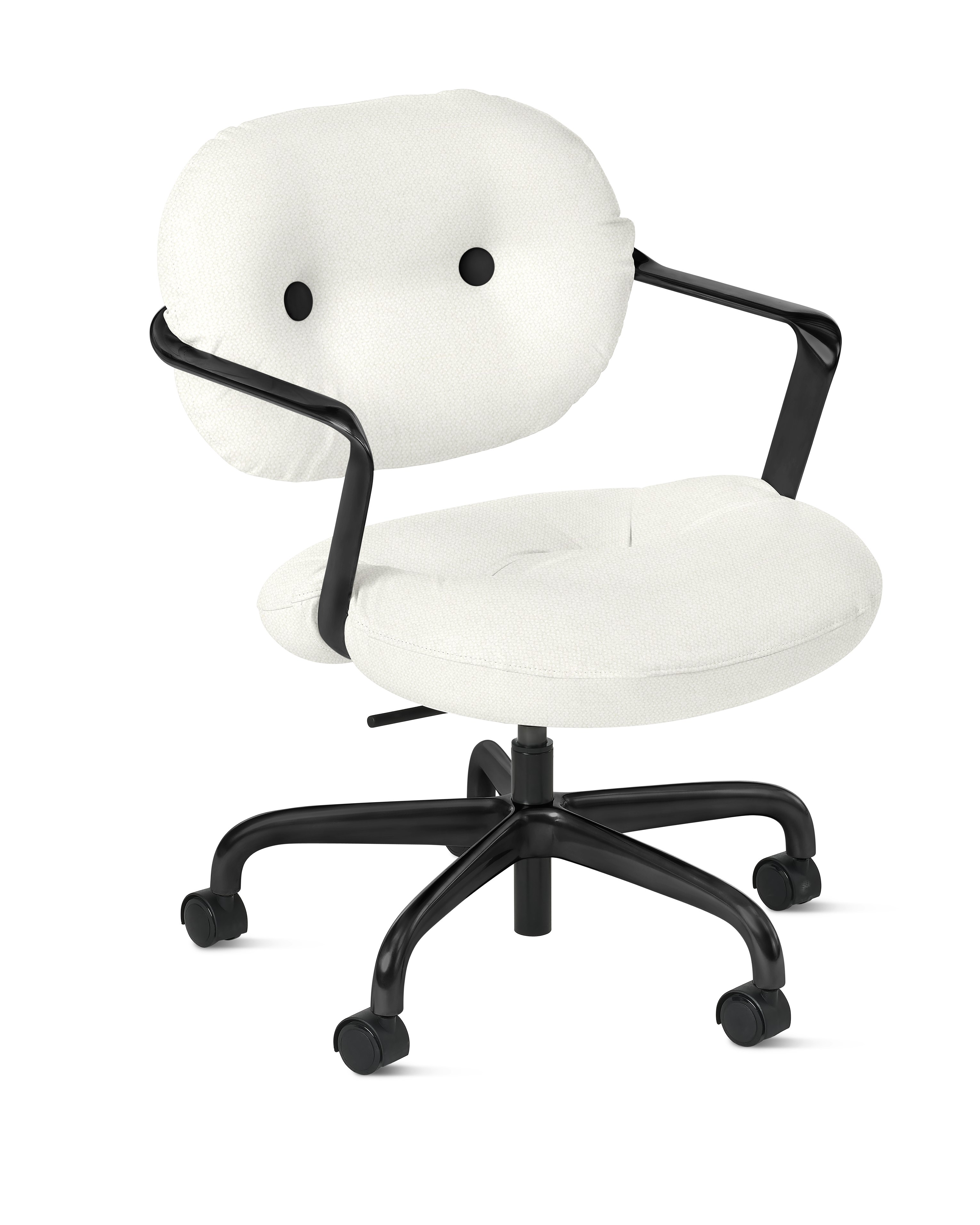 Morrison Hannah Task Chair - With Arms,  Hourglass,  Air,  Black,  Soft Caster FSC Certified