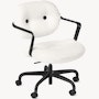 Morrison Hannah Task Chair - With Arms,  Hourglass,  Air,  Black,  Soft Caster FSC Certified