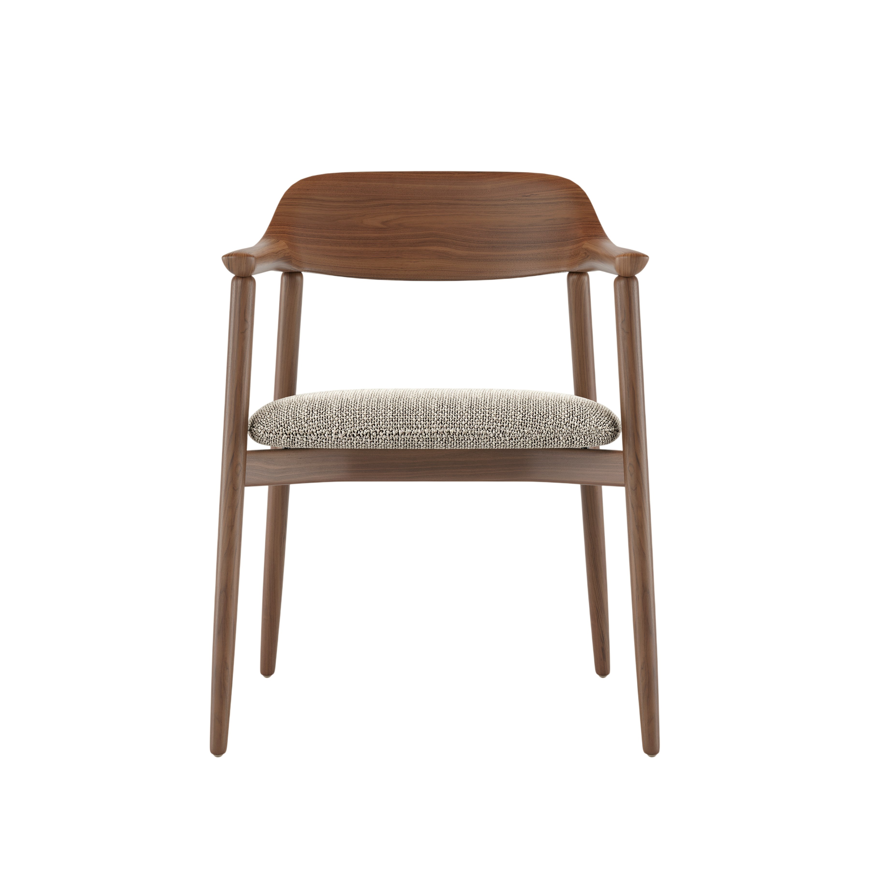 Crosshatch Armchair - Capri Stone,  Walnut