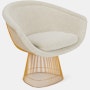 Platner Lounge Chair - Gold, Puff, Cloud