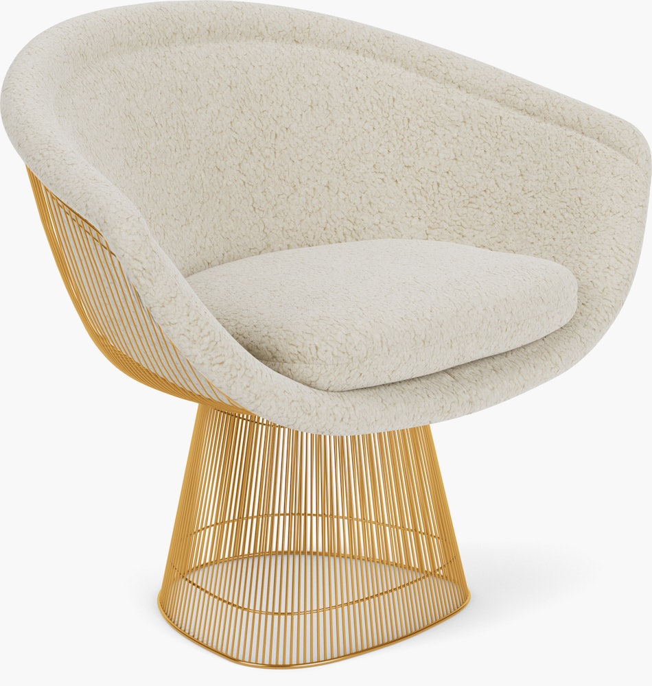 Platner Lounge Chair - Gold, Puff, Cloud