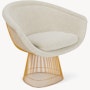 Platner Lounge Chair - Gold, Puff, Cloud