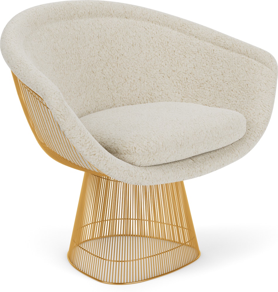 Platner Lounge Chair - Gold, Puff, Cloud