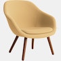 AAL 82 Armchair, Low Back - Standard, Olavi, 15 Mustard / White Speckle, Walnut