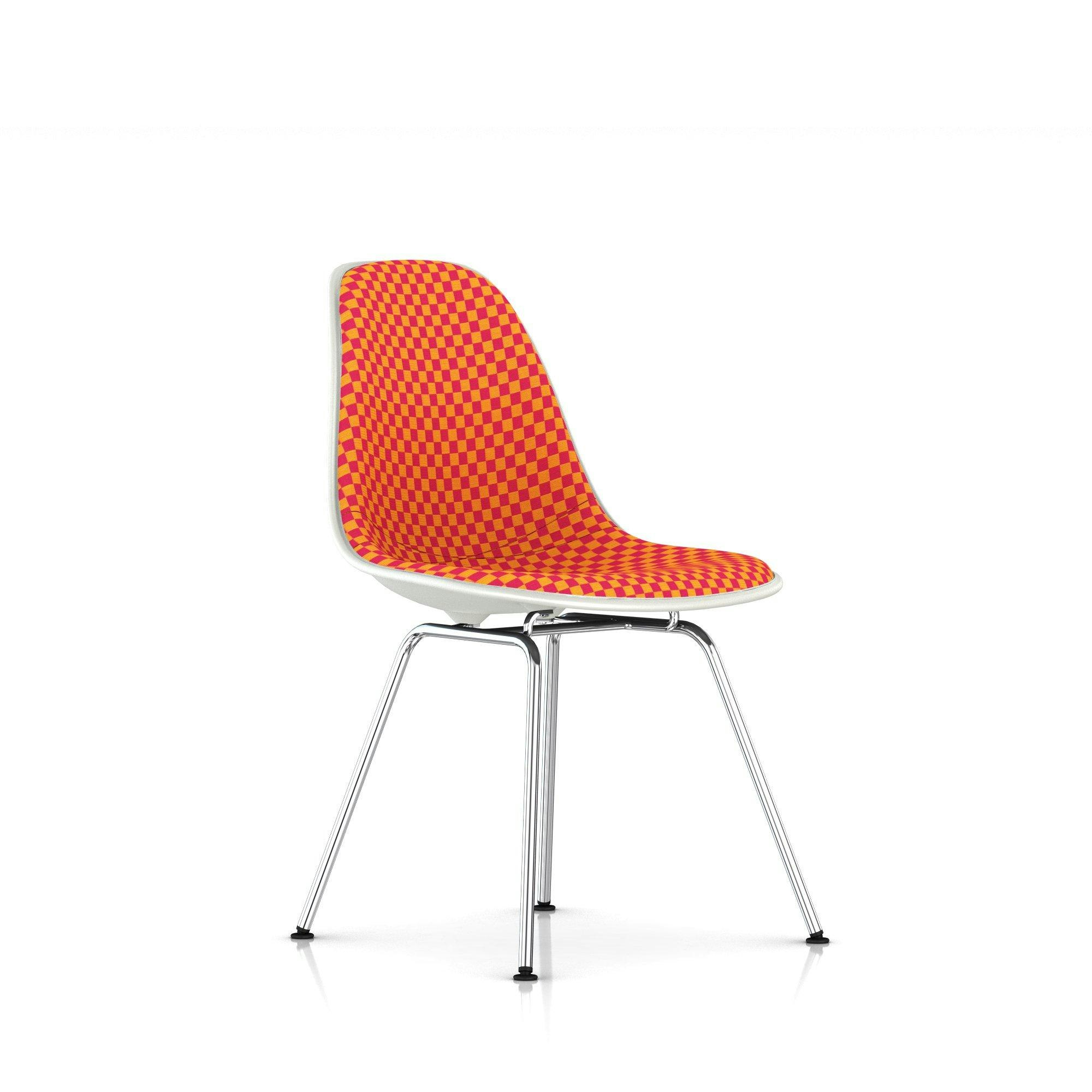 Eames Upholstered Molded Plastic Side Chair - 4-Leg Base - Herman Miller Store