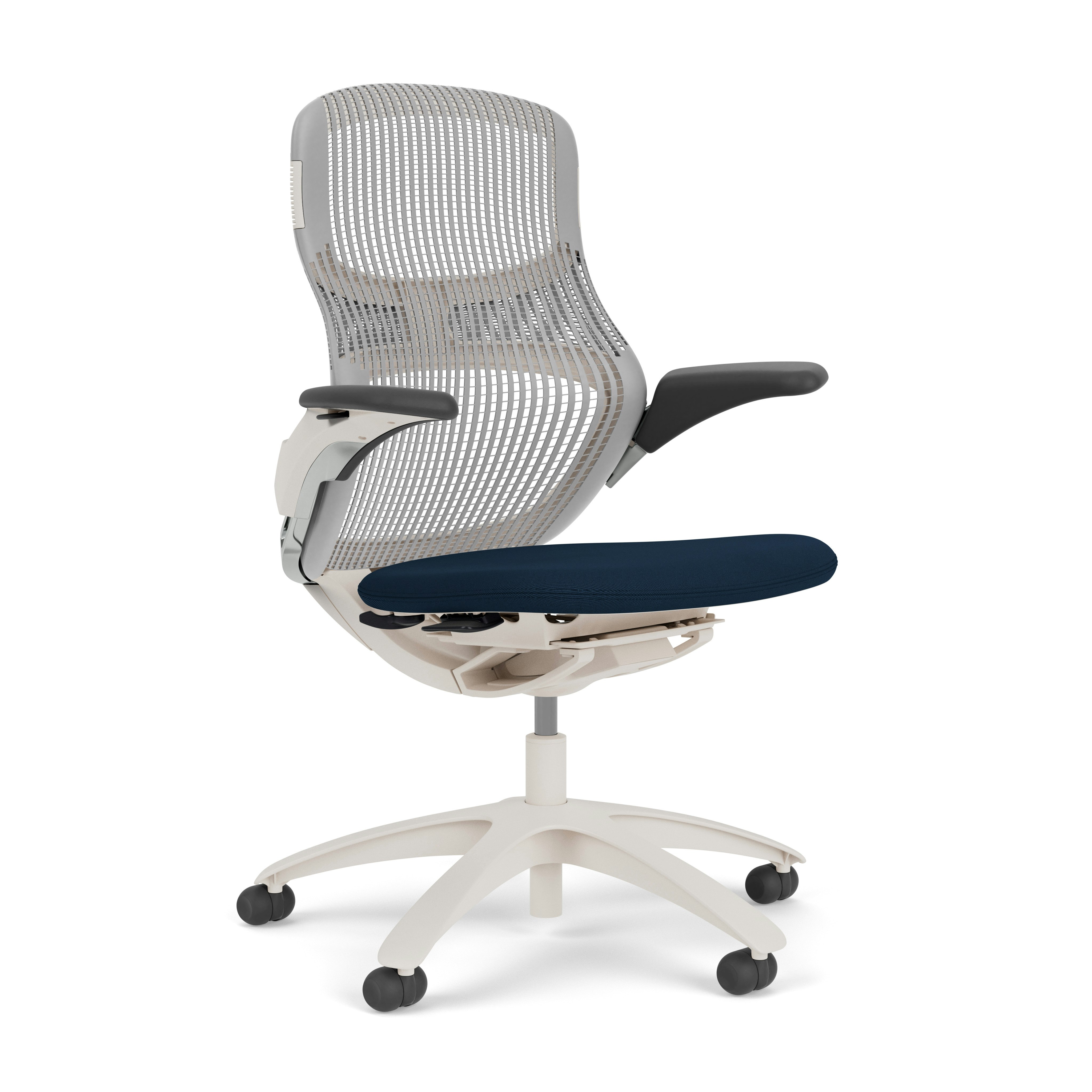Generation Chair - Light, Height Adjustable, Pebble, Generation, Bluemarine, Plastic Standard, Hard Wheel