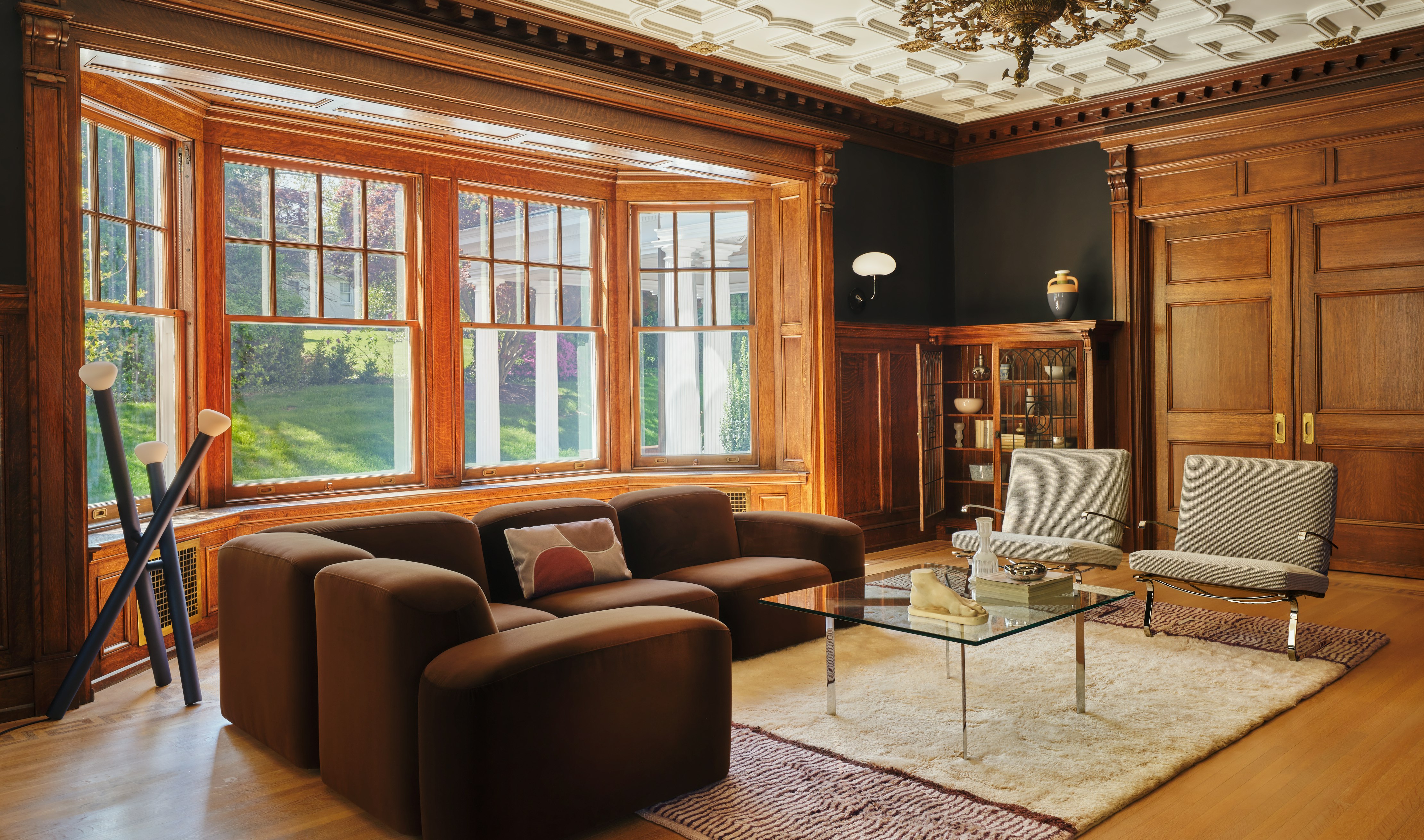 Borderline Wool Moroccan Rug