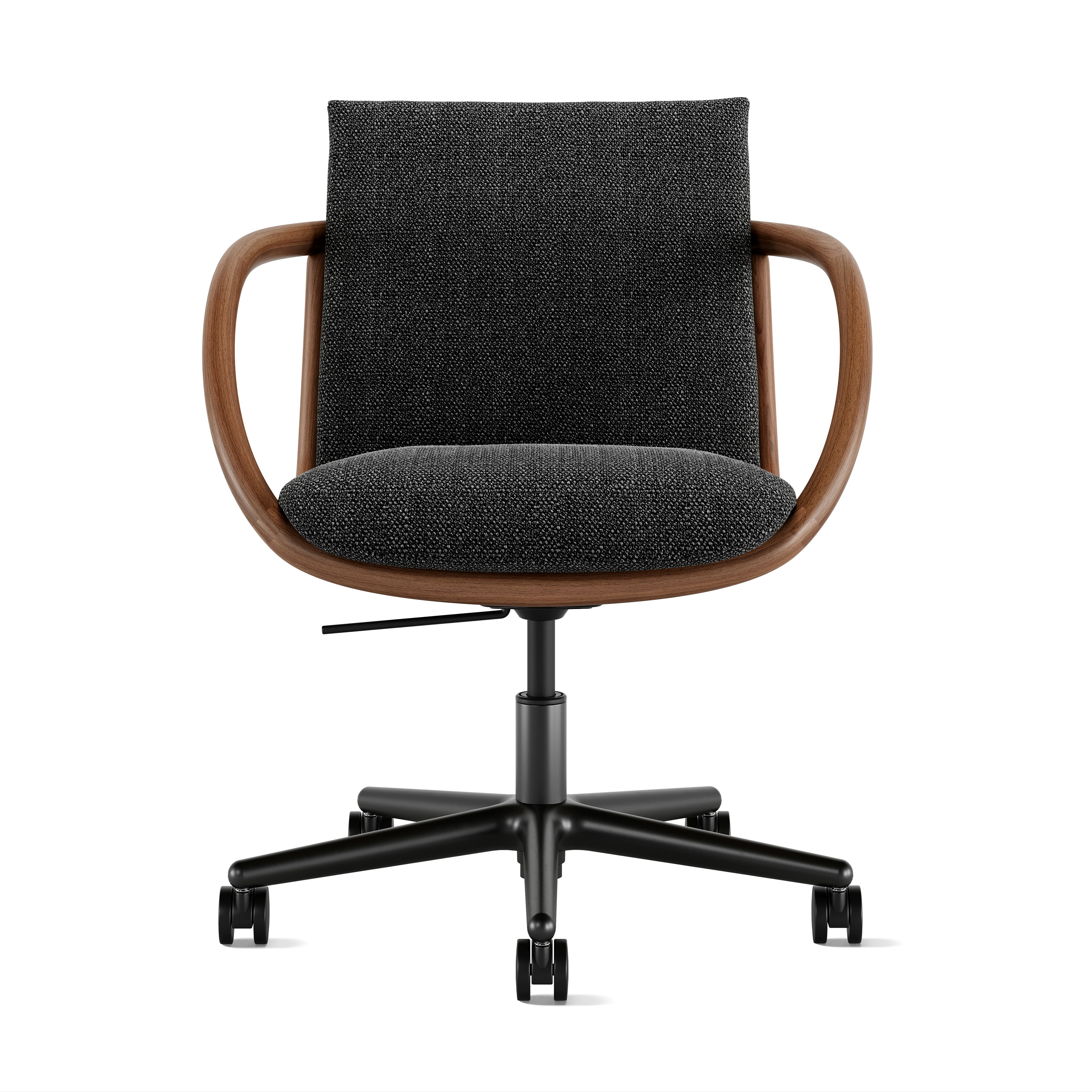 Full Loop Task Chair - Capri Graphite,  Walnut,  Black