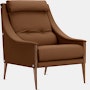 Dezza 48 Armchair in Coyote Brown Velvet