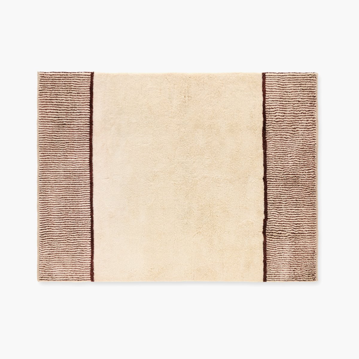 Borderline Wool Moroccan Rug Borderline Wool Moroccan Rug, Natural