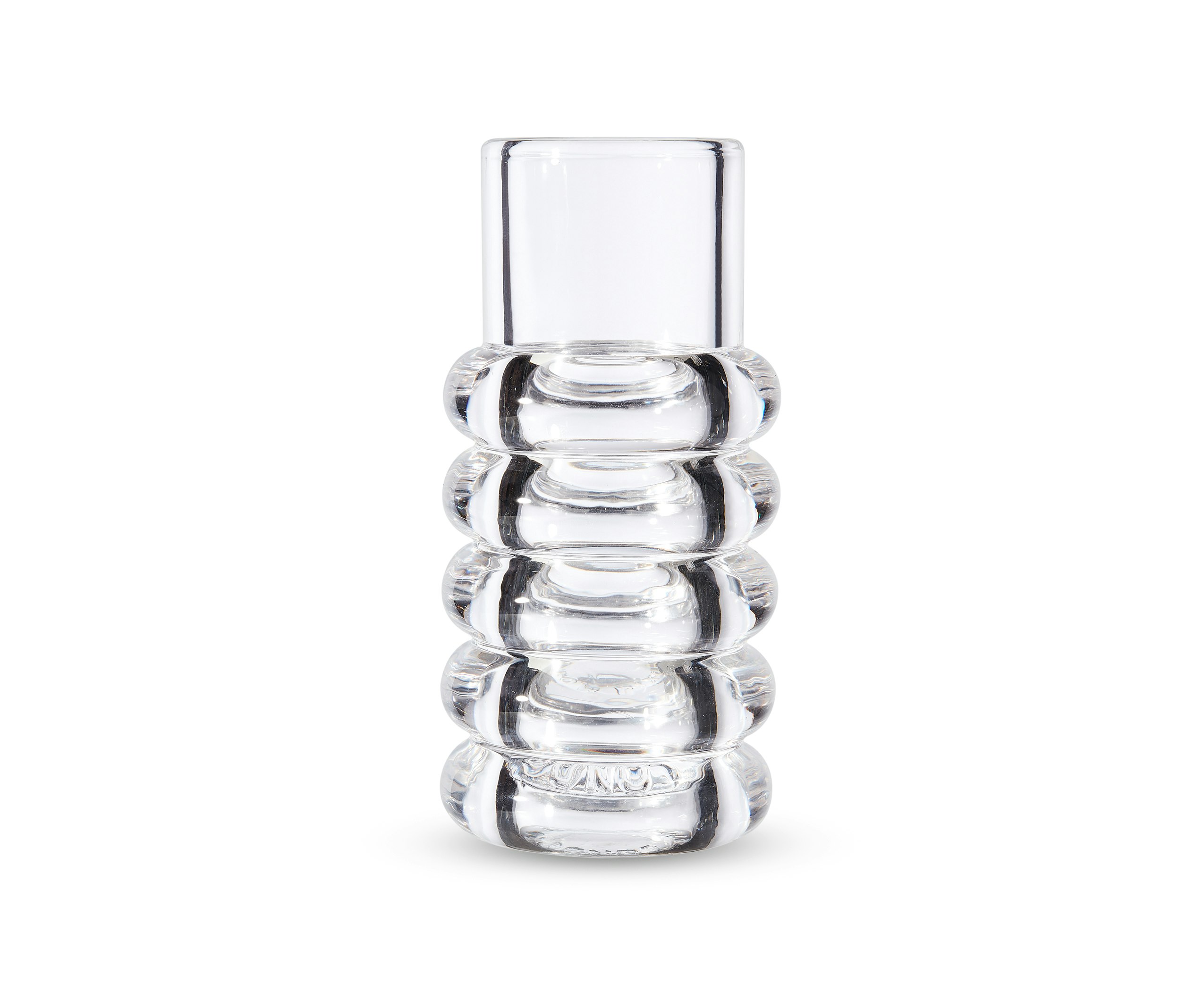 Press Stem Vase - Glass
