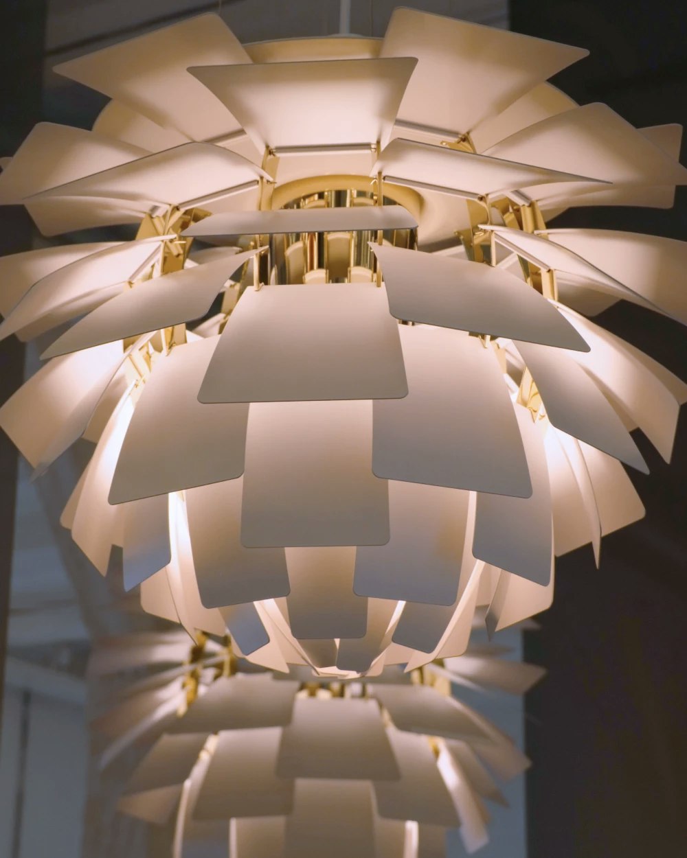 PH Artichoke Pendant - Medium, Pale Rose