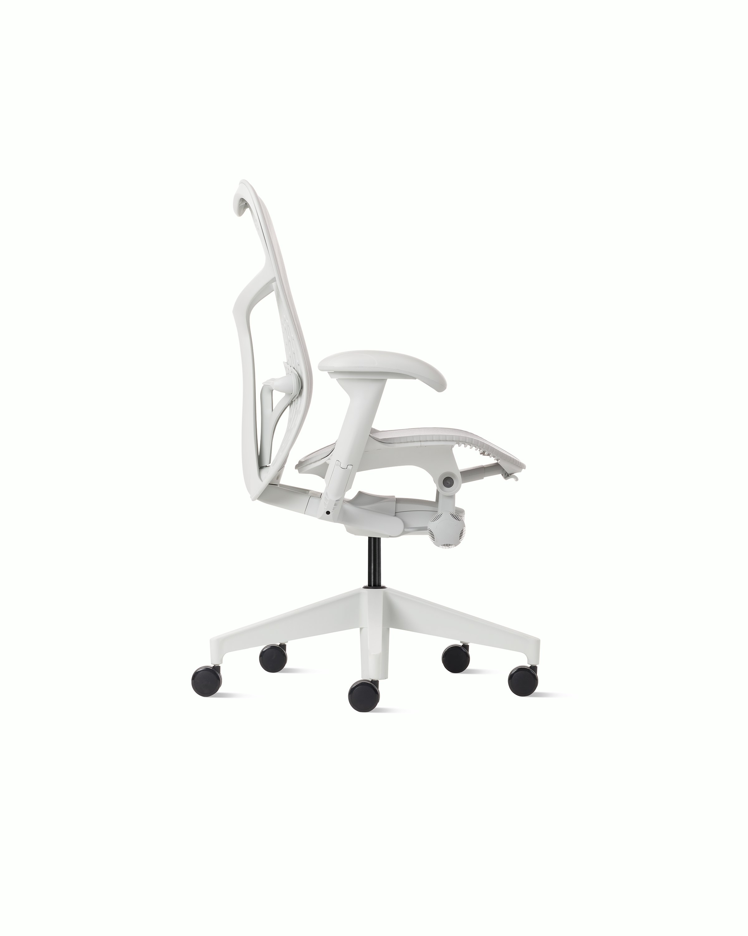 Side view of a Mirra 2 chair with a Butterfly back in alpine.