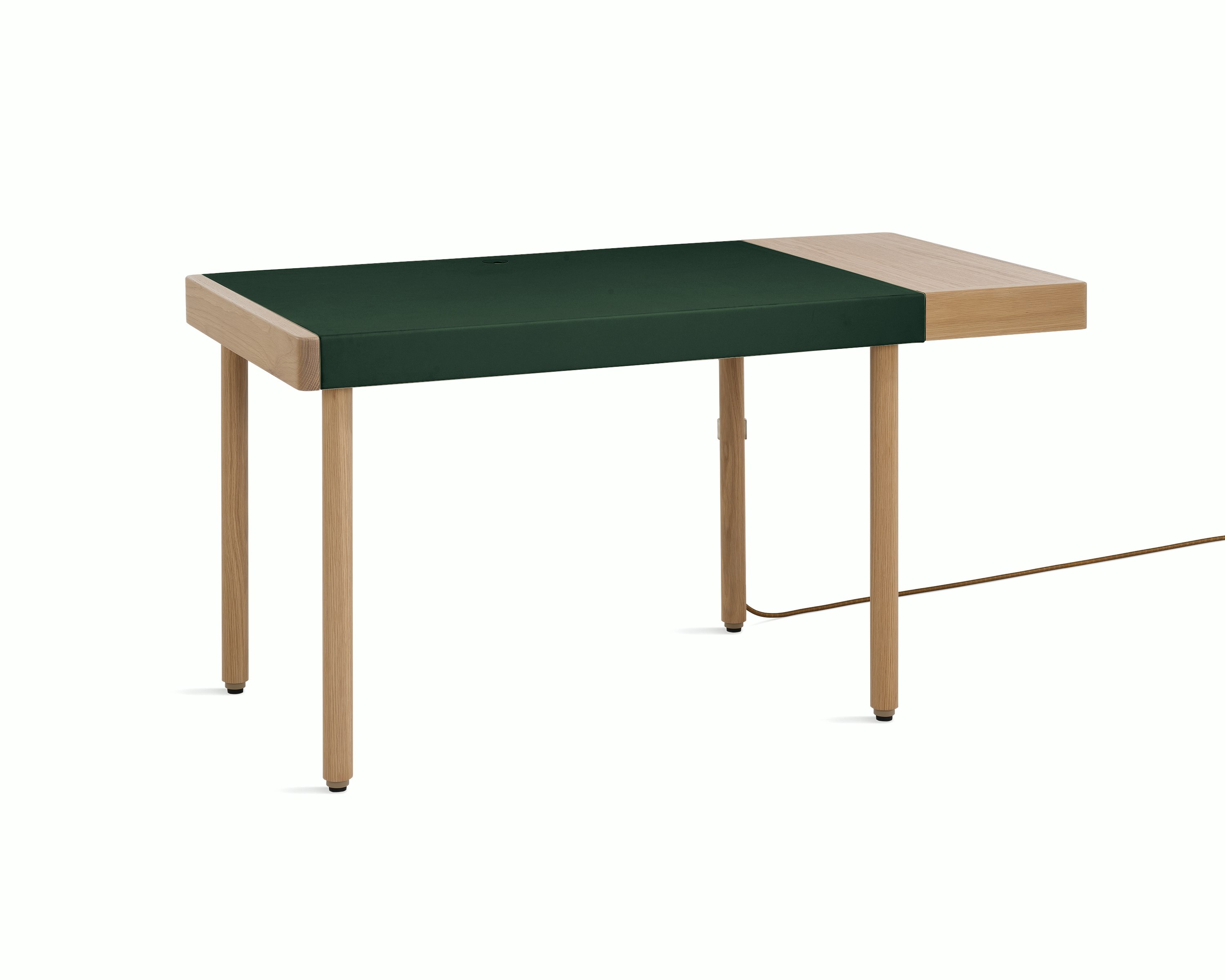 Leatherwrap Sit-to-Stand Desk, Right Drawer