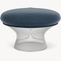 Platner Ottoman - Polished Nickel,  Knoll Velvet,  Marina