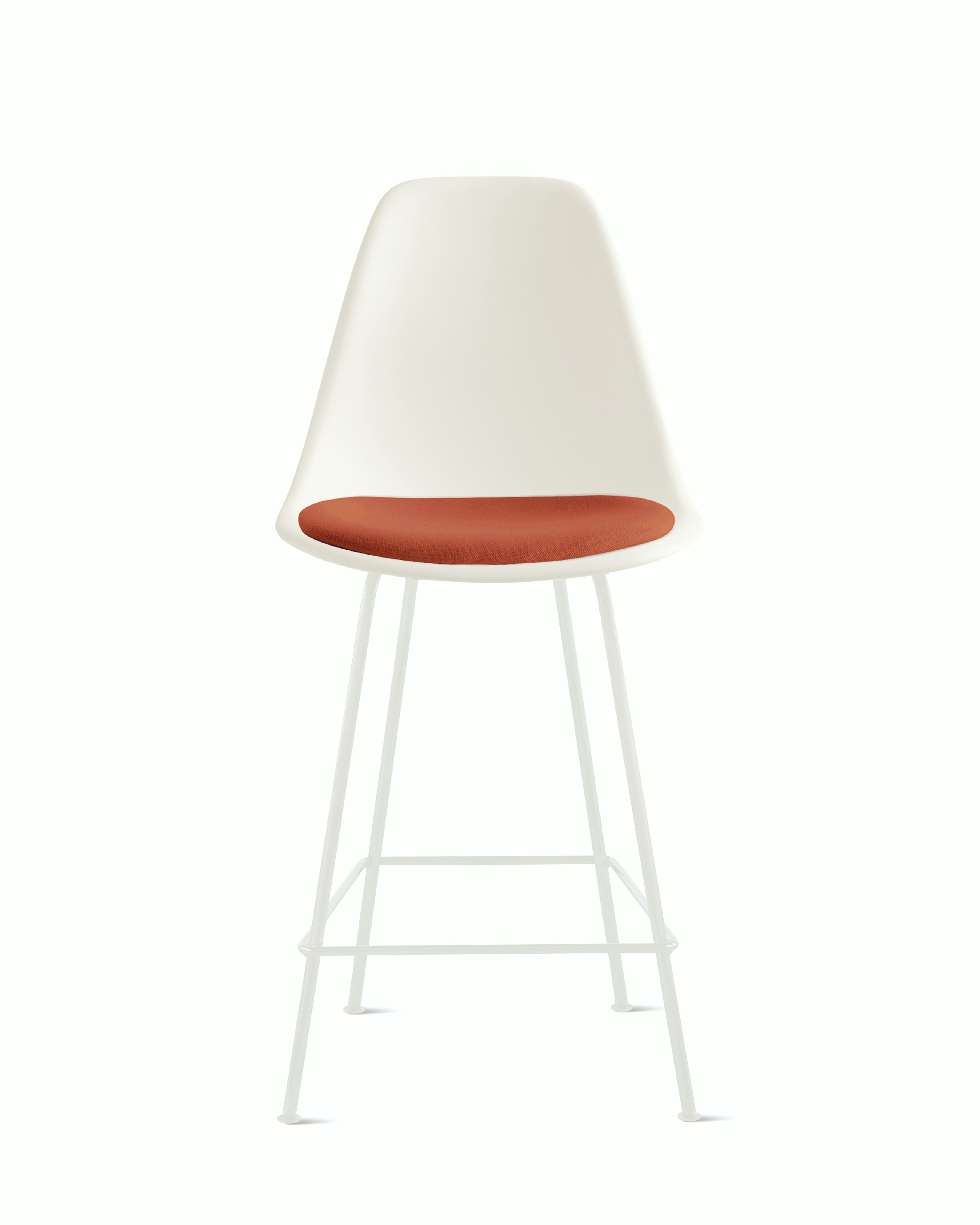 Eames Molded Plastic Stool with Seat Pad